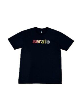 Serrato Roland DJ-808 Front + Back Graphic Crewneck Unisex T-Shirt (Black)